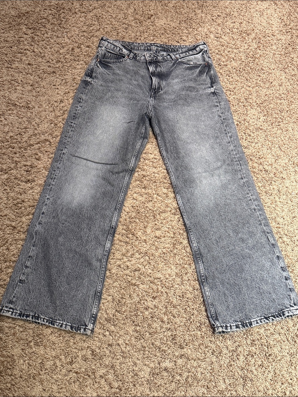 Divided Washed Gray Wide-Leg Flare Jeans